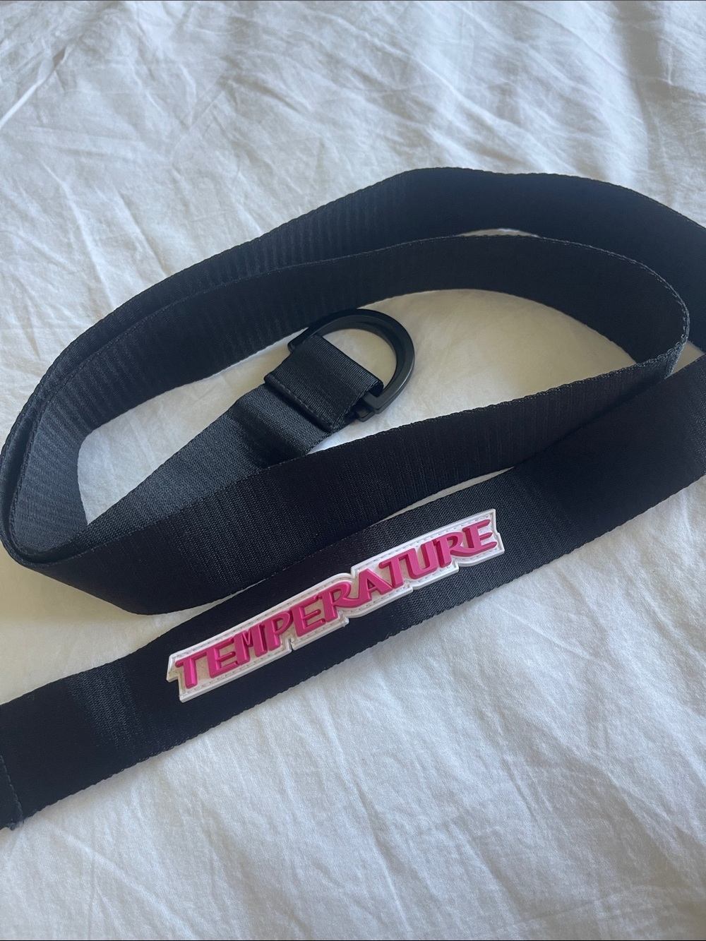 OFF-WHITE BLACK TEMPERATURE D RING BELT